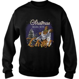 Christmas begins with Christ shirt 3