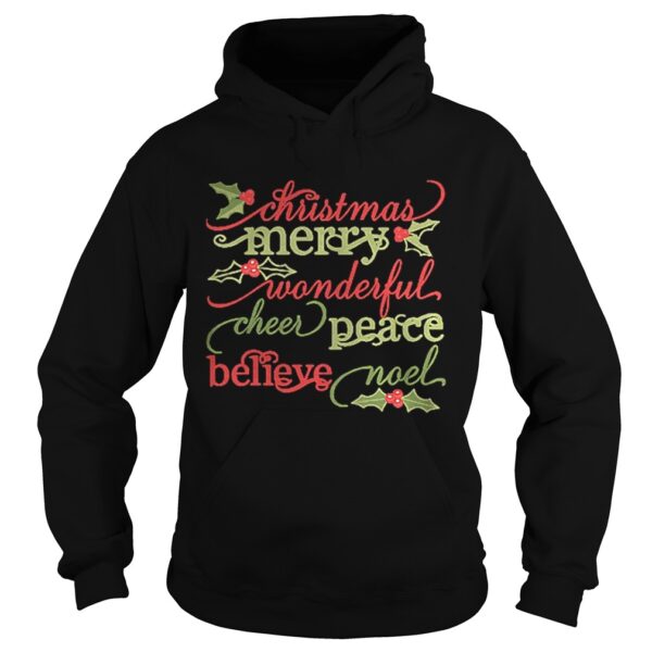 Christmas merry wonderful cheer peace believe noel shirt