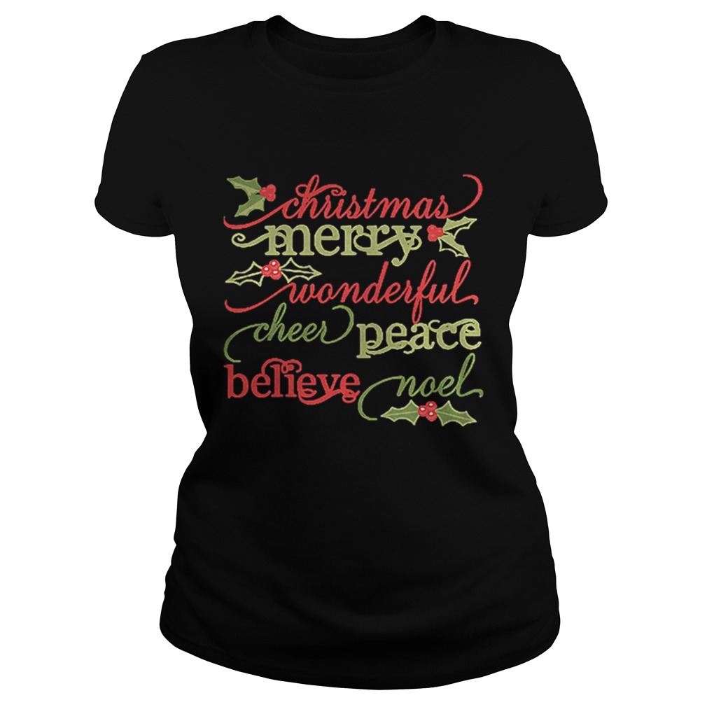 Christmas merry wonderful cheer peace believe noel shirt Christmas merry wonderful cheer peace believe noel shirt