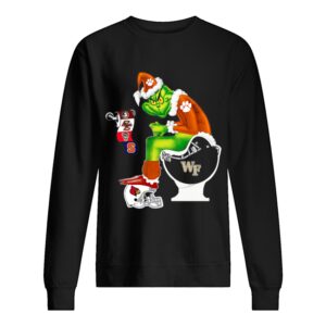Clemson Tigers Grinch Santa Cardinals Arizona Wake Forest Demon Deacons Toilet shirt 2