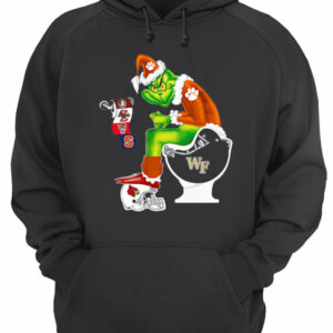 Clemson Tigers Grinch Santa Cardinals Arizona Wake Forest Demon Deacons Toilet shirt 3