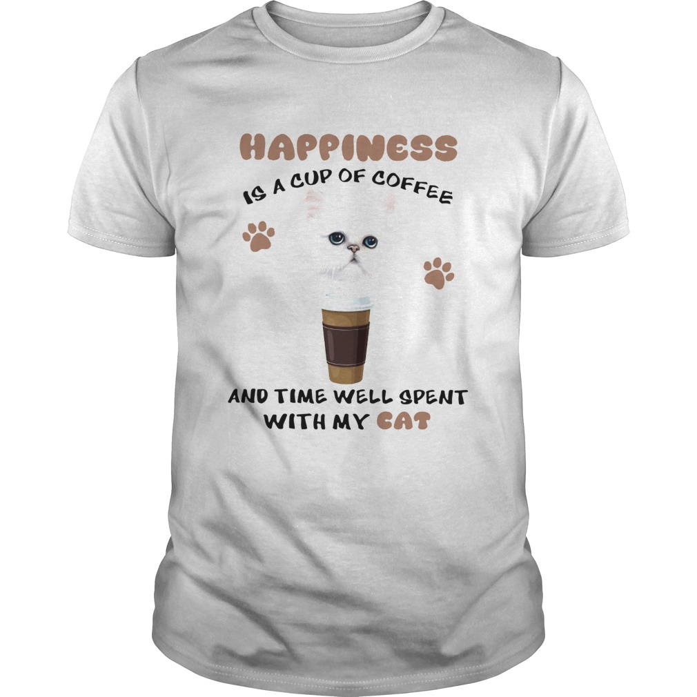 Coffee And Time Well Spent With Cat shirt Coffee And Time Well Spent With Cat shirt
