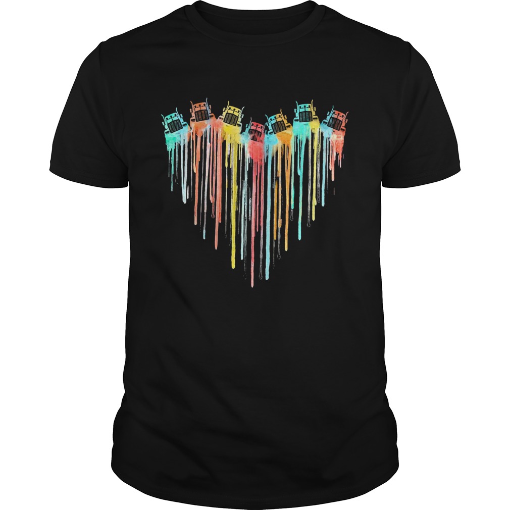 Colorful Tractor Heart shirt Colorful Tractor Heart shirt