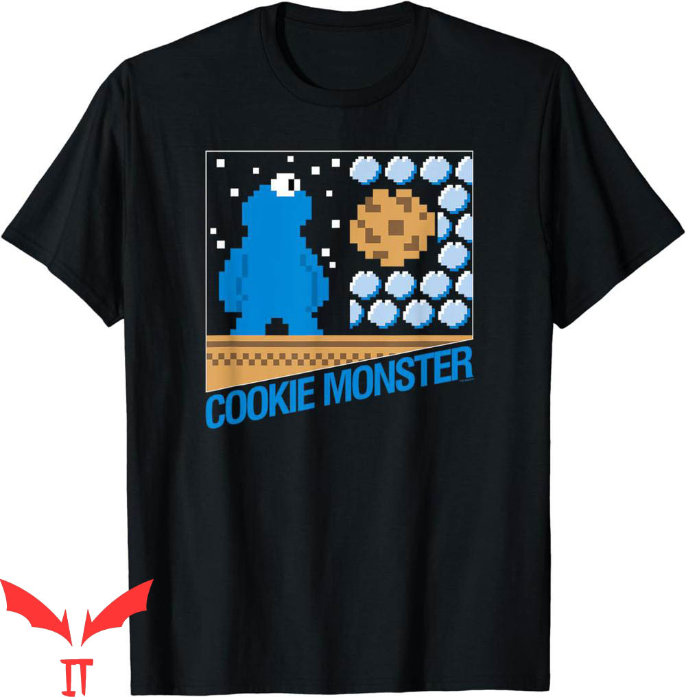 Cookie Monster Birthday T-Shirt Sesame Street 8-Bit Cookie Monster Birthday T-Shirt Sesame Street 8-Bit