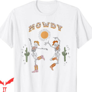 Cowboy Killer T-Shirt Retro Desert Skeleton Dancing T-Shirt