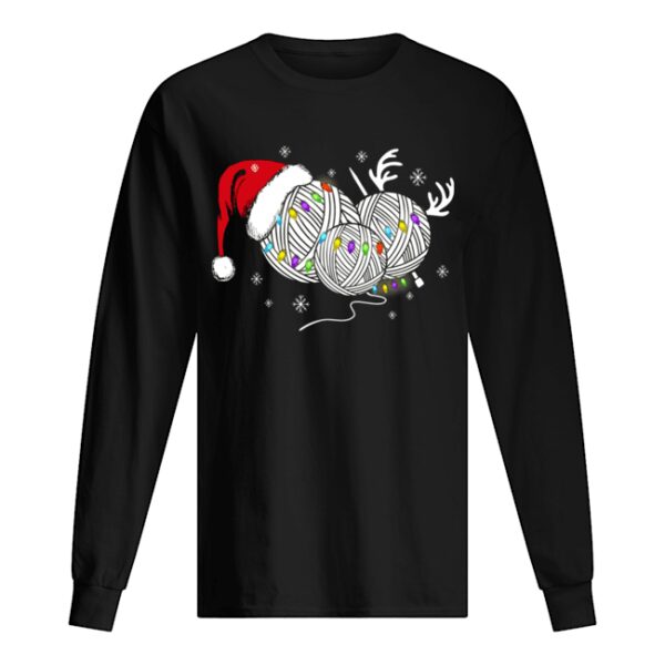 Crochet Spirits Christmas With Deer And Santa Hat Tshirt