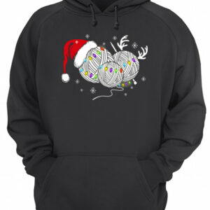 Crochet Spirits Christmas With Deer And Santa Hat Tshirt 3