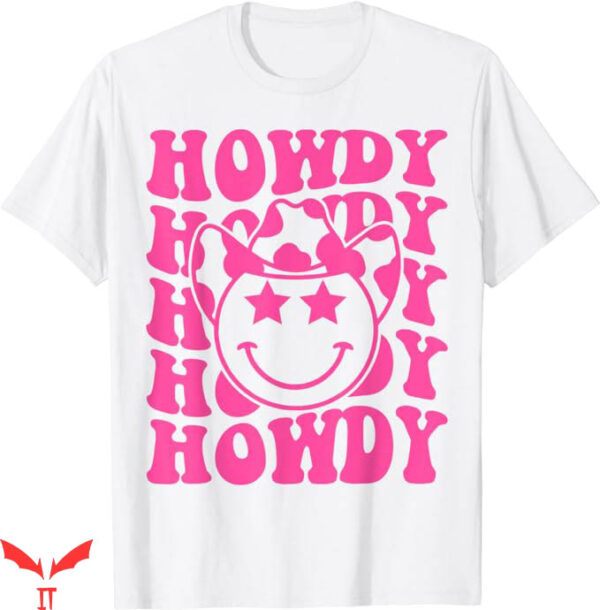 Cute Preppy T-Shirt Howdy Smile Face Rodeo Western Country