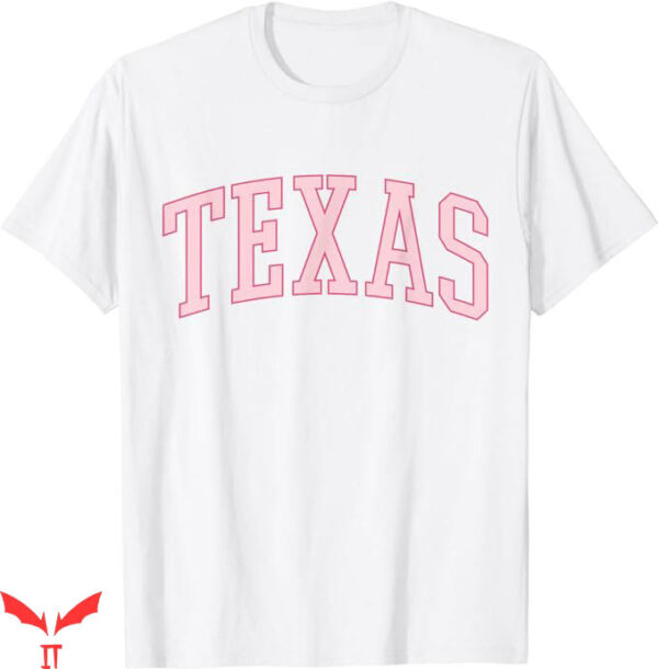 Cute Preppy T-Shirt Preppy Varsity Pink Texas T-Shirt