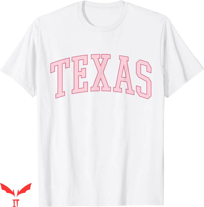 Cute Preppy T-Shirt Preppy Varsity Pink Texas T-Shirt Cute Preppy T-Shirt Preppy Varsity Pink Texas T-Shirt