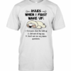 Cute Sloth Rules When I First Wake Up Everyone Shut The Hell Up T-Shirt