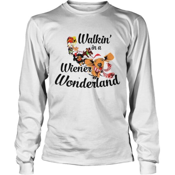 Dachshund Walkin In A Wiener Wonderland shirt