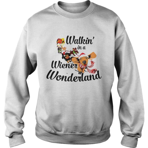 Dachshund Walkin In A Wiener Wonderland shirt