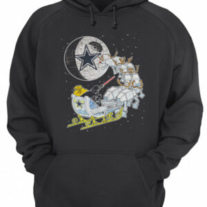 Dallas Cowboy Star Wars Christmas Darth Vader Santa's Sleigh shirt 3