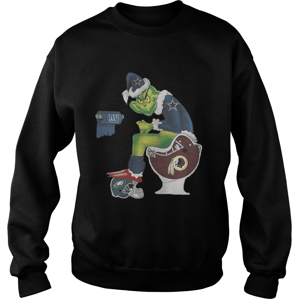 Dallas Cowboys Grinch Santa Washington Redskins toilet shirt Dallas Cowboys Grinch Santa Washington Redskins toilet shirt