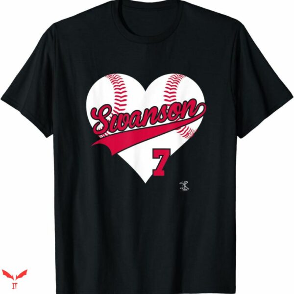 Dansby Swanson T-shirt Baseball Heart