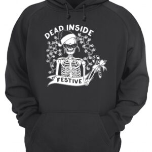 Dead inside but festive christmas shirt 3