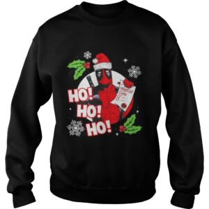 Deadpool Ho Ho Ho Naughty List Merry Christmas shirt 3