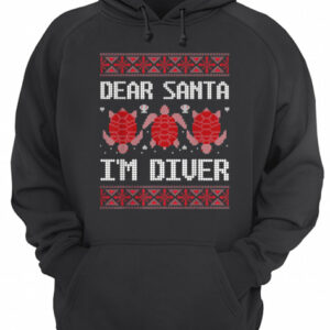 Dear Santa I'M Scuba Diver Ugly Sea Turtle Christmas Sweater shirt 3