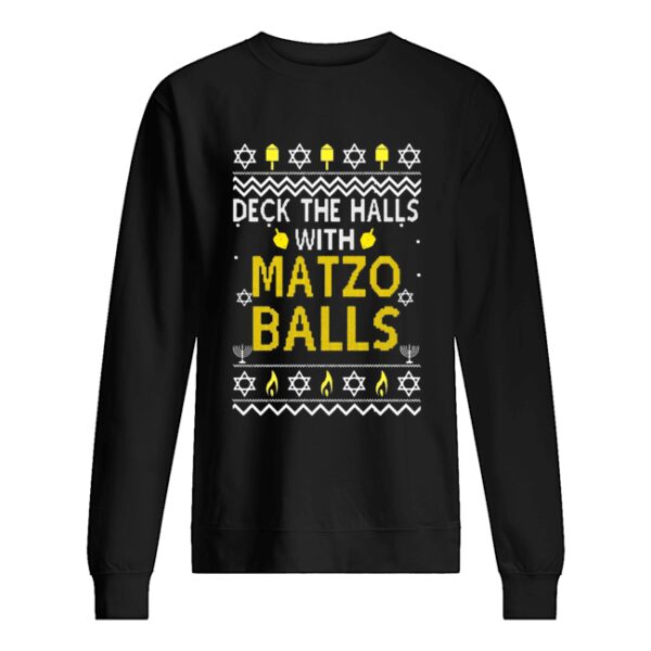 Deck the halls with matzo balls Christmas 2020 shirt
