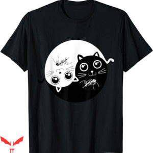 Deftones Cat T-Shirt Cat Ying Yang Cute T-Shirt