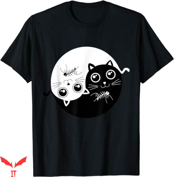 Deftones Cat T-Shirt Cat Ying Yang Cute T-Shirt