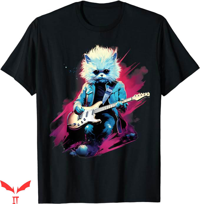 Deftones Cat T-Shirt Punk Rock Guitar Persian Cat T-Shirt Deftones Cat T-Shirt Punk Rock Guitar Persian Cat T-Shirt