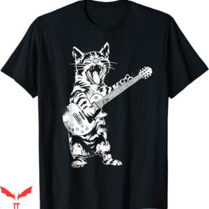 Deftones Cat T-Shirt Rockstar Cats Guitarist T-Shirt Music