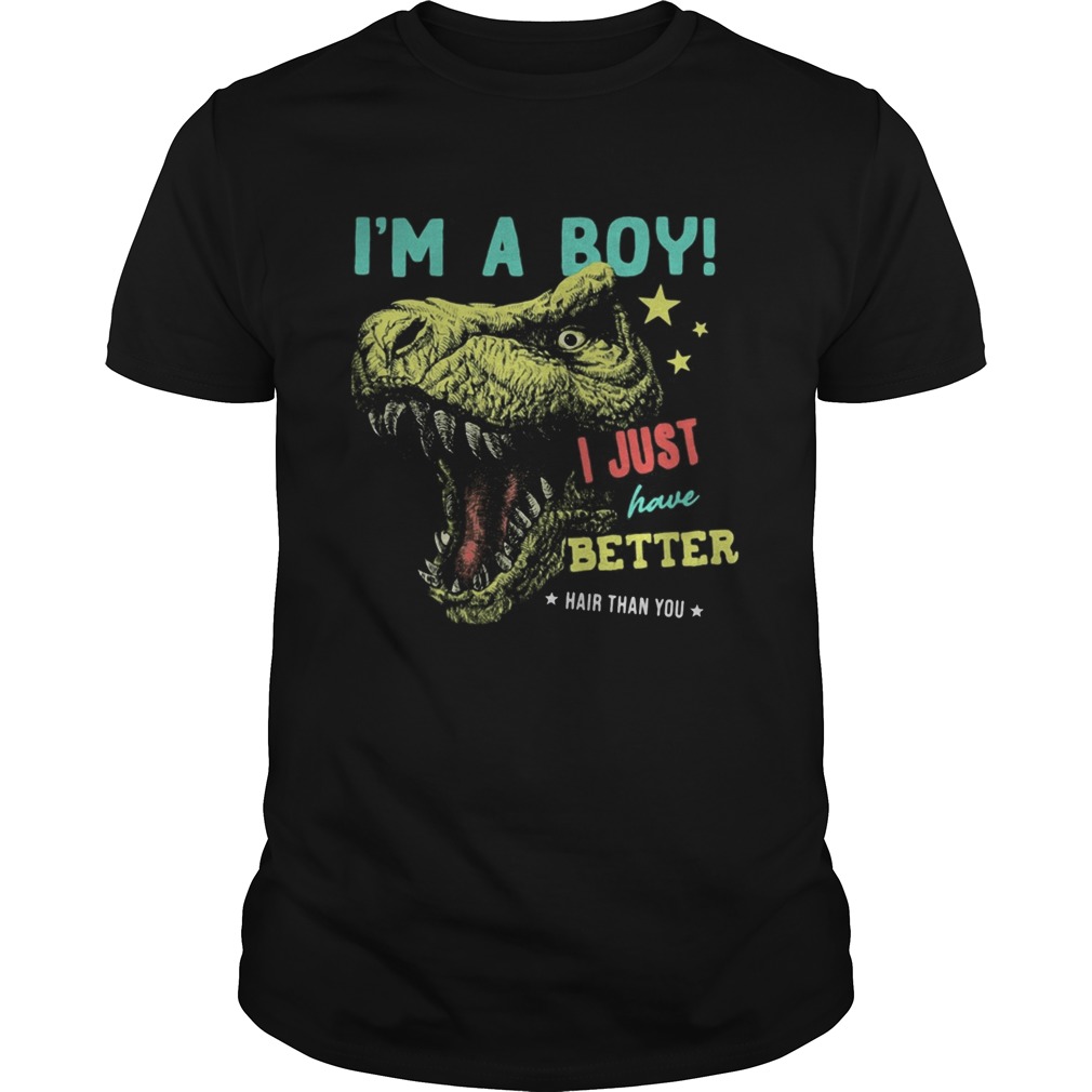 Dinosaur Im a boy i just have better hair than you stars shirt Dinosaur Im a boy i just have better hair than you stars shirt