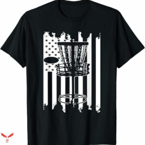 Disc Golf T-shirt Black White Style