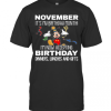 Disney Mickey Mouse November It’S My Birthday Month I’M Now Accepting Birthday Dinners Lunches And Gifts Black T-Shirt