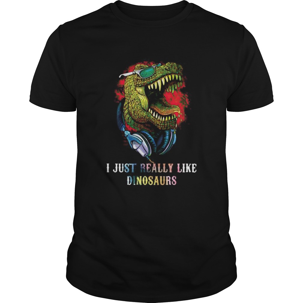 Dj i just really like dinosaurs shirt Dj i just really like dinosaurs shirt