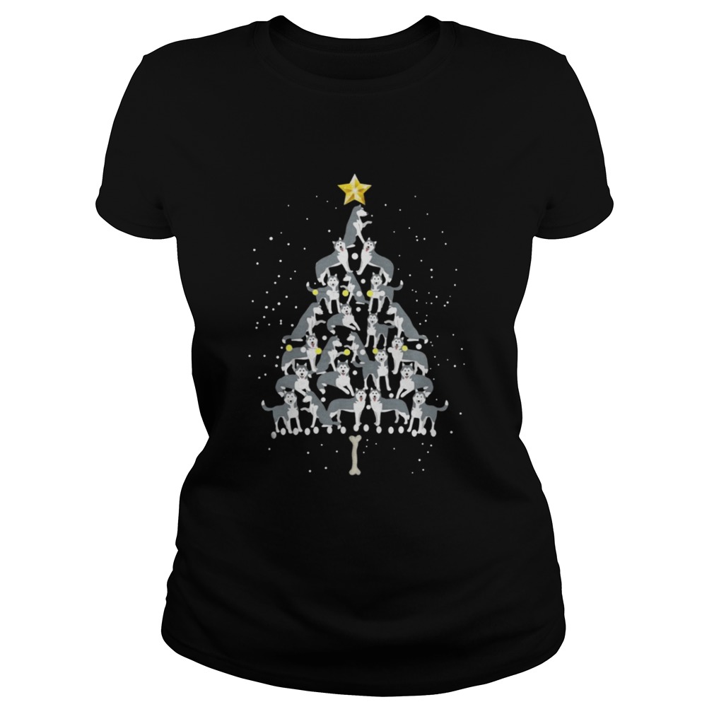 Dog Husky Christmas Tree Shirt Dog Husky Christmas Tree Shirt