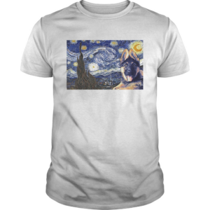 Dog K9 starry night horizontal poster Van ghost shirt