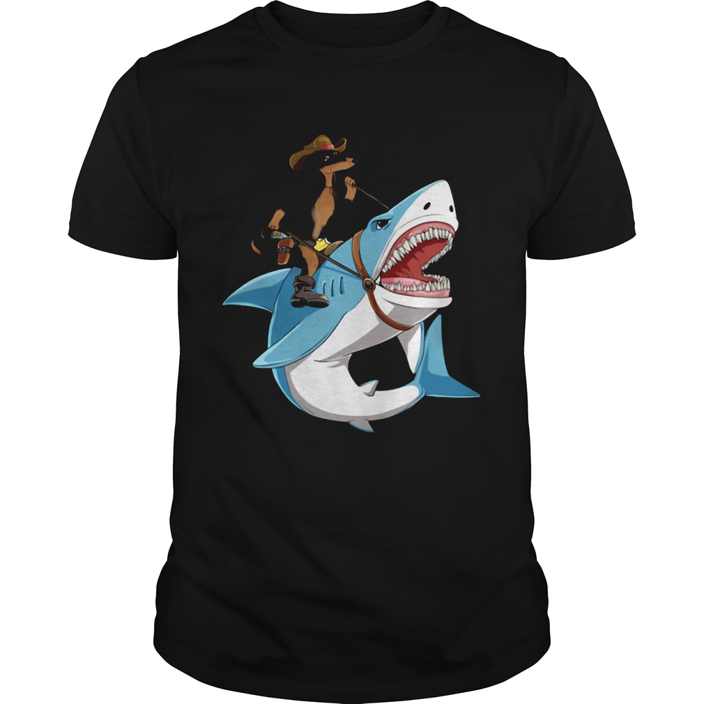 Dog cowboys riding shark shirt Dog cowboys riding shark shirt