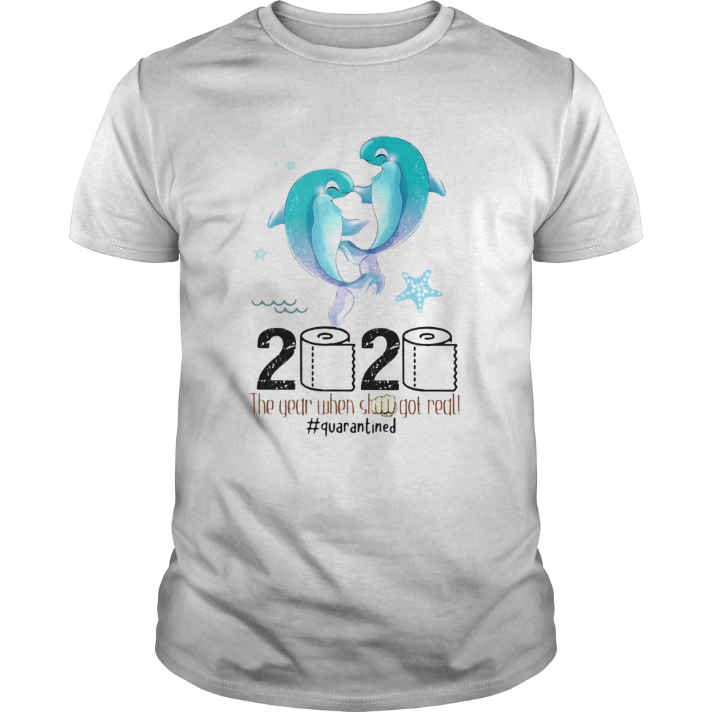 Dolphins 2020 the year when shit got real quarantined toilet paper covid19 shirt Dolphins 2020 the year when shit got real quarantined toilet paper covid19 shirt