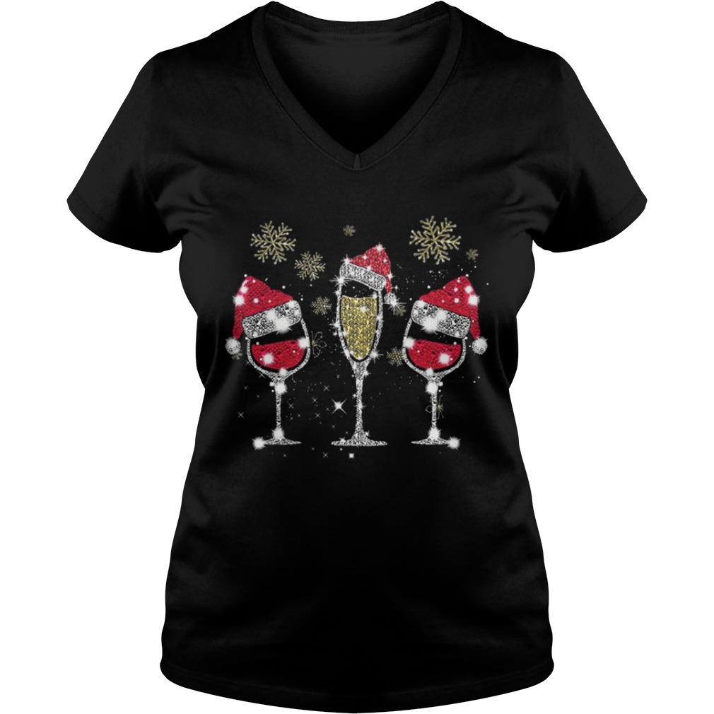 Drink wine diamond Santa hat Merry Christ shirt Drink wine diamond Santa hat Merry Christ shirt