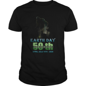 Earth Day 50th Anniversary Bigfoot Silhouette Bigfoot shirt