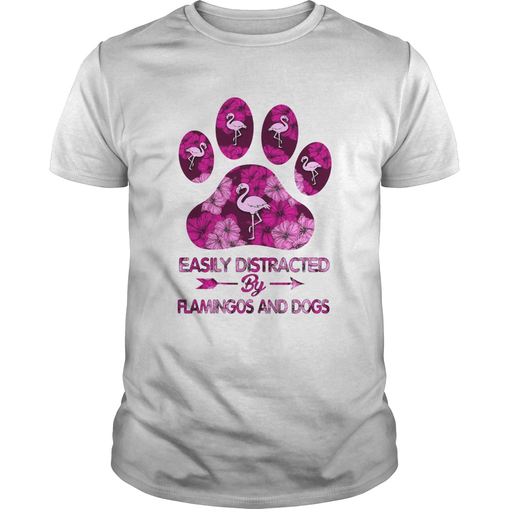 Easily Distracted By Flamingos And Dogs shirt Easily Distracted By Flamingos And Dogs shirt