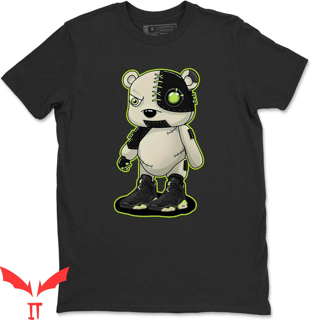 Electric Green T-Shirt Cyborg Bear 6 Retro Sneaker Matching Electric Green T-Shirt Cyborg Bear 6 Retro Sneaker Matching