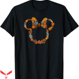 Embroidered Disney T-Shirt Autumn Foliage Mickey Ears TShirt