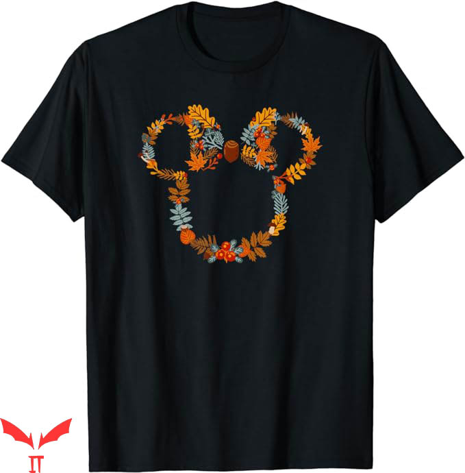 Embroidered Disney T-Shirt Autumn Foliage Mickey Ears TShirt Embroidered Disney T-Shirt Autumn Foliage Mickey Ears TShirt