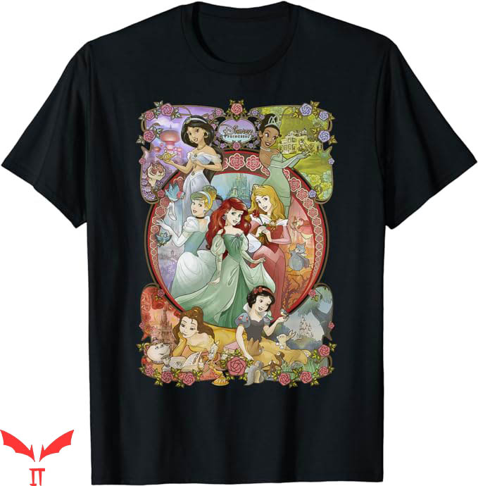 Embroidered Disney T-Shirt Disney Princess Cartoon T-Shirt Embroidered Disney T-Shirt Disney Princess Cartoon T-Shirt