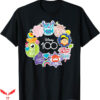 Embroidered Disney T-Shirt Happy Faces Sticker Circle TShirt