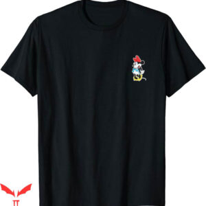 Embroidered Disney T-Shirt Minnie Mouse Small Pose T-Shirt