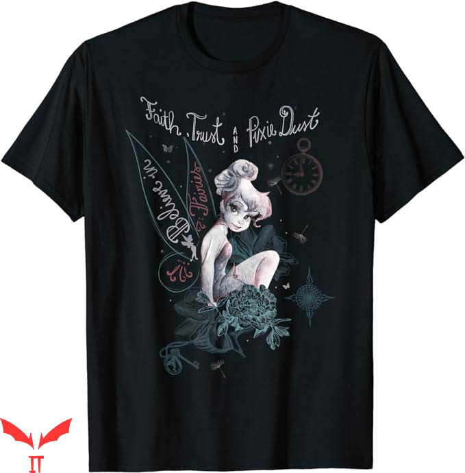 Embroidered Disney T-Shirt Peter Pan Tinker Bell Trending Embroidered Disney T-Shirt Peter Pan Tinker Bell Trending