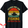 Father And Son T-Shirt Vintage Dad And Son Fishing Partners