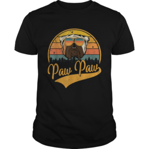 Fathers Day Retro Vintage English Bulldog Paw Paw shirt