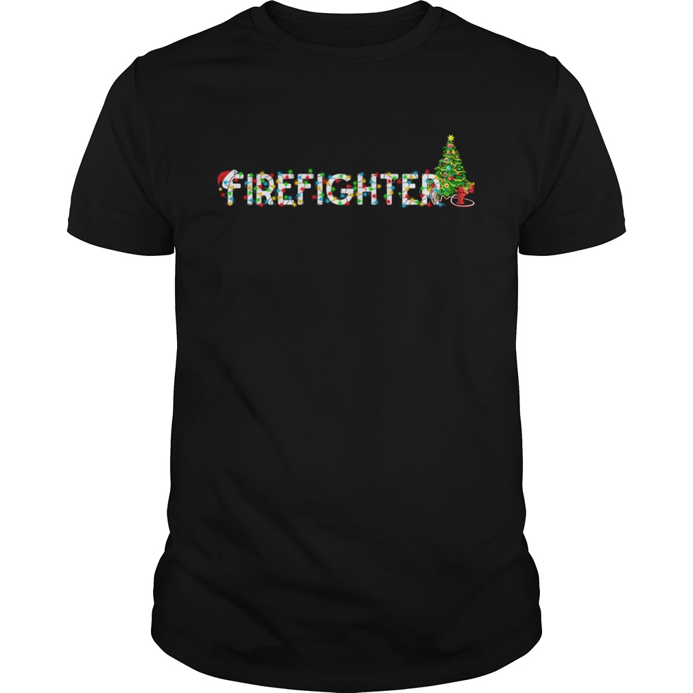 Firefighter Christmas Tree Santa Claus Gift TShirt Firefighter Christmas Tree Santa Claus Gift TShirt