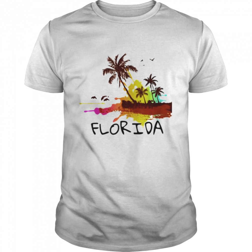 Florida beach colorful art shirt Florida beach colorful art shirt